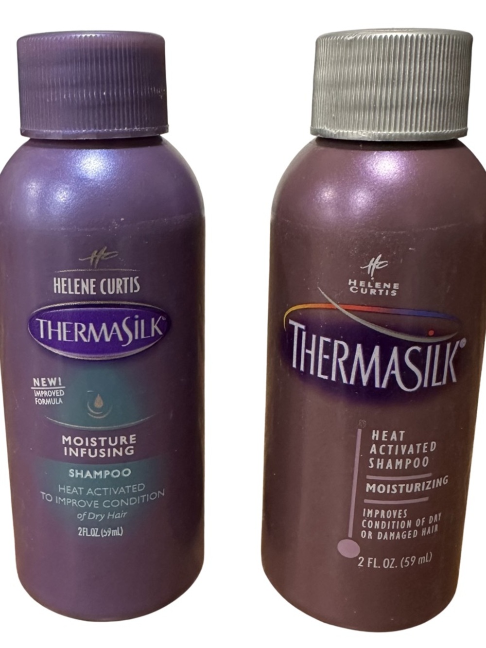 2 -TRIAL 2oz Helen Curtis Thermasilk Moisture Infusing Heat Activated Shampoo
